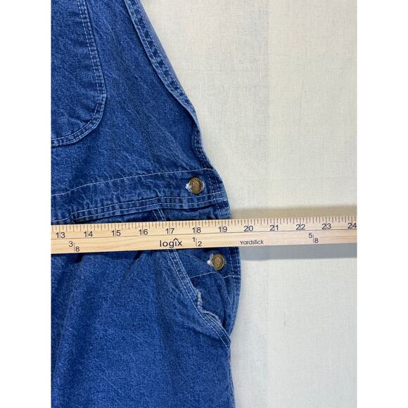 Dickies Blue Denim Bib Overalls Size 36x30 Workwear Carpenter Jeans - Picture 4 of 11